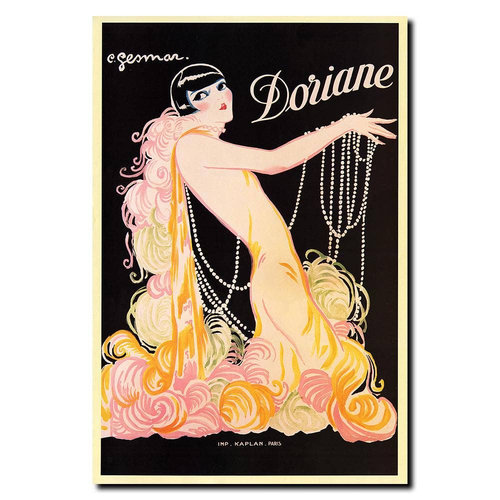 Ready2hangart, Inc. - Wholesale Art Print - Vintage Doriane by E. Gesmar Wrapped Canvas Art0