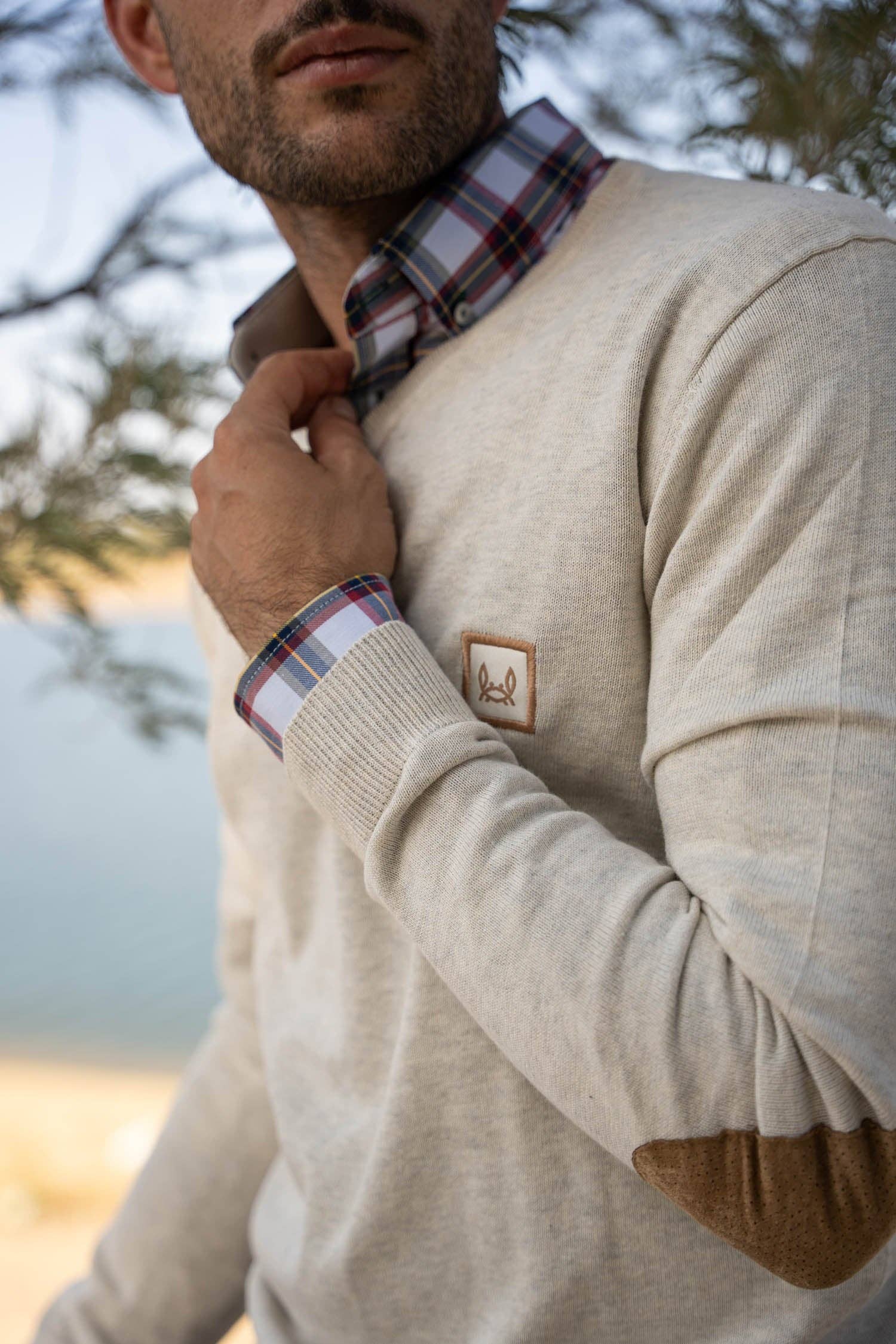 Custi Mikelo: Made in Spain - Wholesale Knit Sweater - Men's - Arena Elbow Jersey1