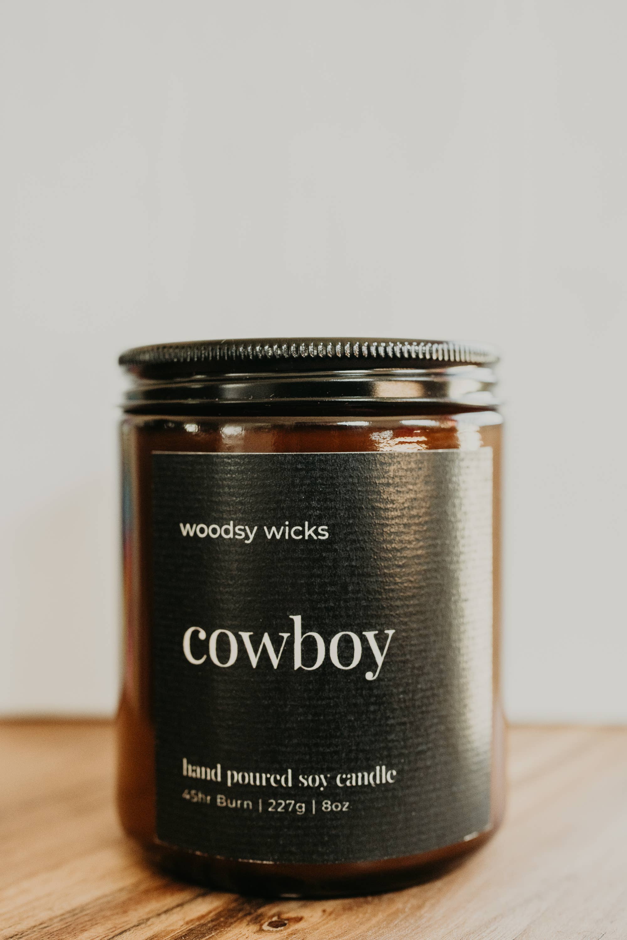 Woodsy Wicks - Wholesale Jar/Filled Candle - Cowboy Scented Western Candle - 100% Soy Wax - Cotton Wick 1