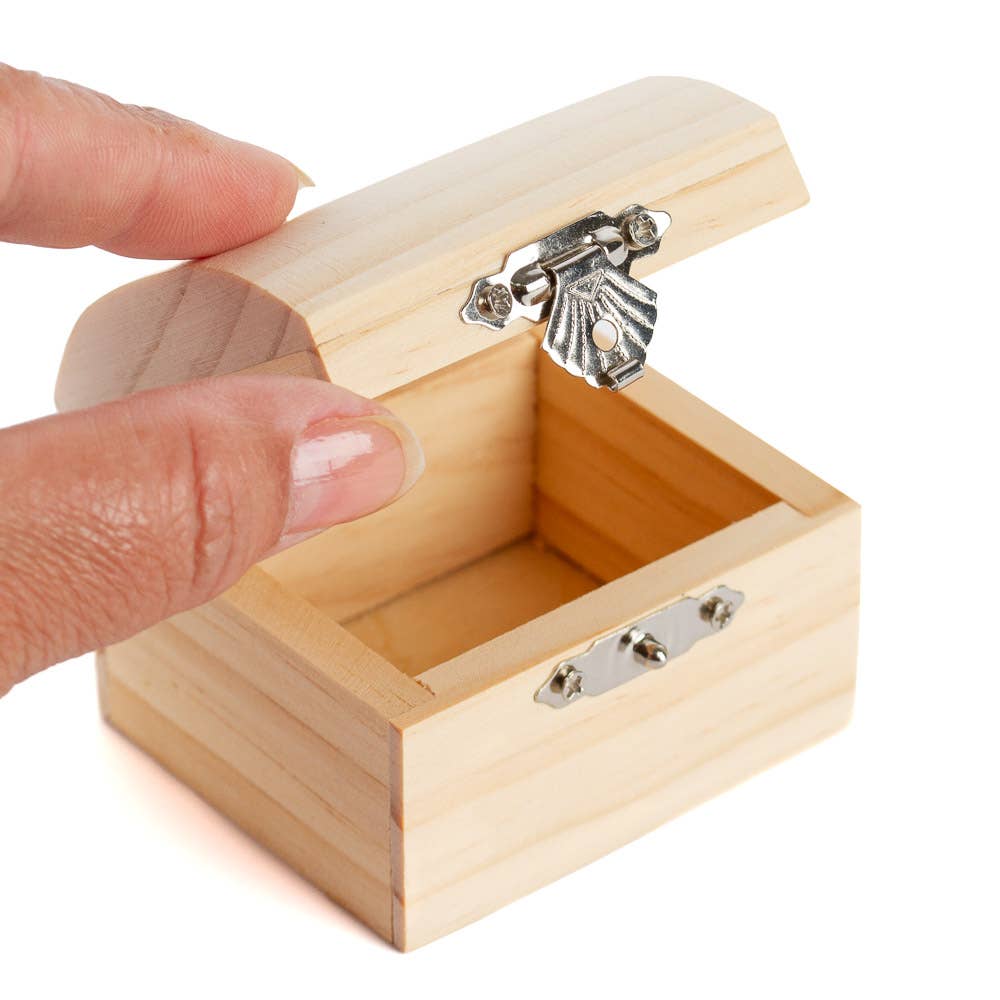 Factory Direct Craft - Wholesale Decorative Box - 2-1/2" x 2" x 1-3/4"  Unfinished Wood Chest Box2