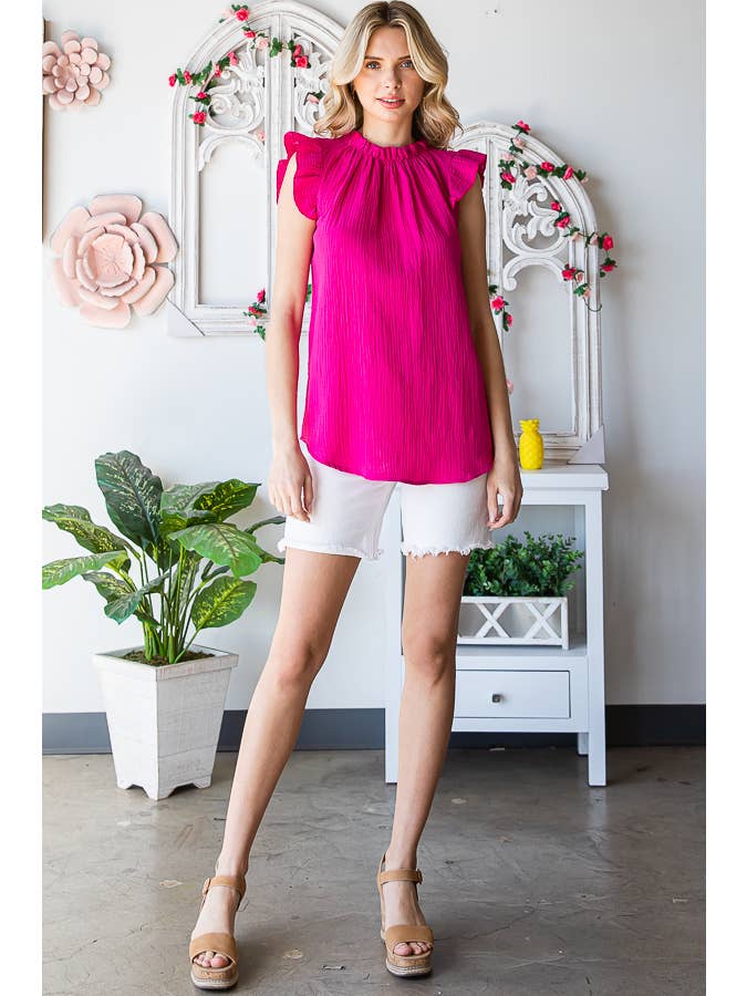 7th Ray - Vendita all'ingrosso Camicetta - Donna - Blusa da donna in cotone con collo arricciato T510420