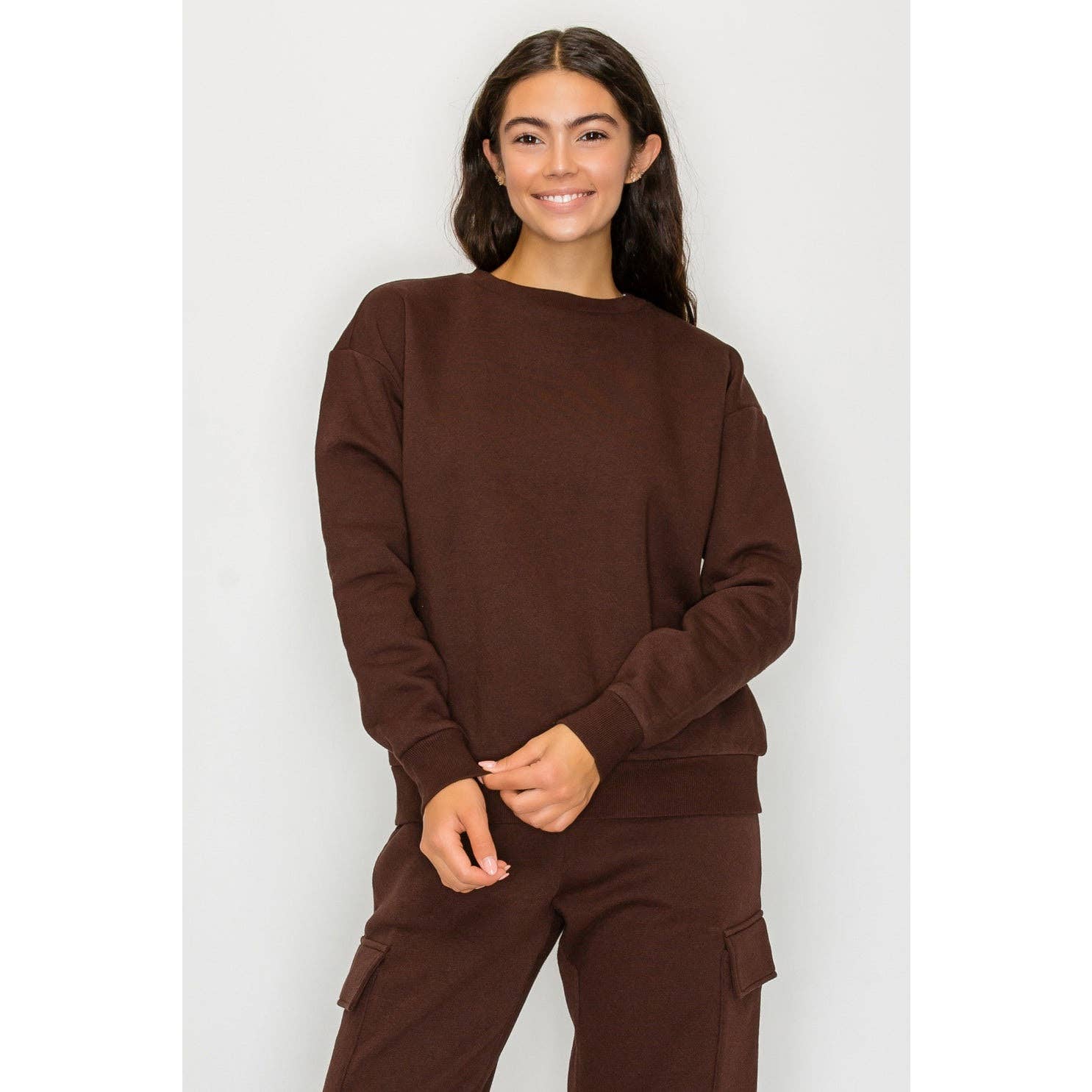 Timeless - Wholesale Sweatshirt - Women's - Oversized Crewneck Fleece Long Sleeve Sweatshirt17