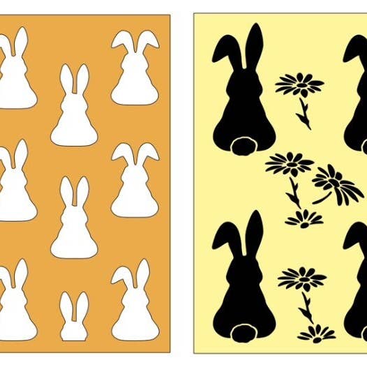 Ensemble de pochoirs à biscuits de Pâques PYO Bunny pour la vente par Belle Stencils