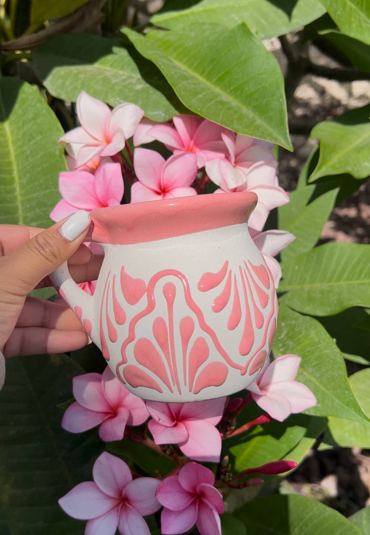 Doña Cata Art - Wholesale Coffee mug - Coffee Mug Mexican handmade CLAY, tea, taza, pink purple3