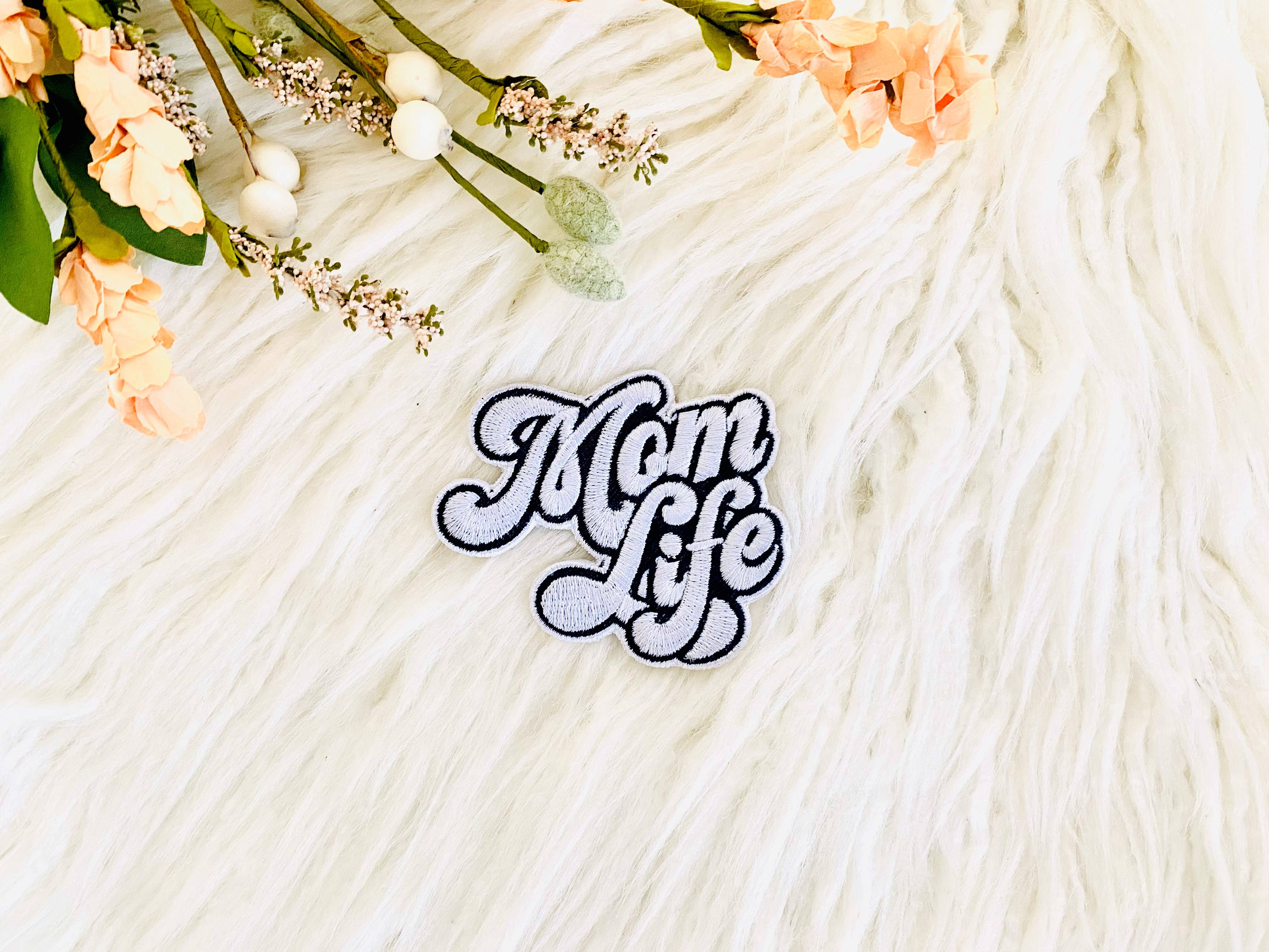 R & R Stitched - Wholesale Patch - Mom life embroidered hat patch 0