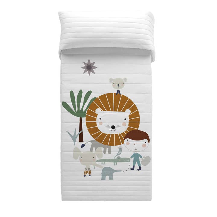 Creaciones Euromoda SL (Naturals Home) – wholesale Täcke - Barn och baby – Vändbar BARNPLÄD JUNGLA - HEI1