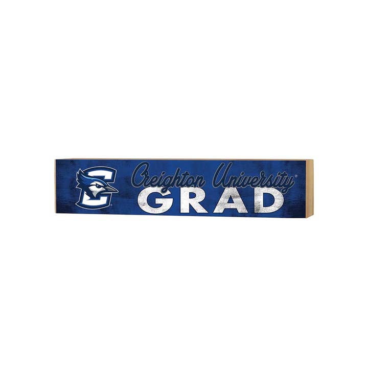 3x13 Creighton Bluejays Grad Block Sign for wholesale by KH Sports Fan