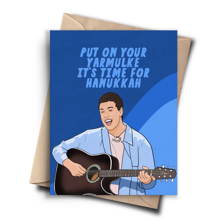 Pop Cult Paper - Wholesale Hanukkah Card - Adam Sandler Funny Hanukkah Card - Funny Holiday Card