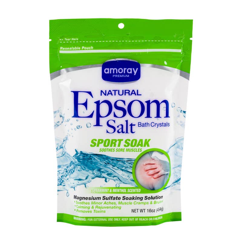 Deluxe Import Trading - Wholesale Bath salts - Natural Epsom Salt Bath Crystals - 16oz - Sport Oak0