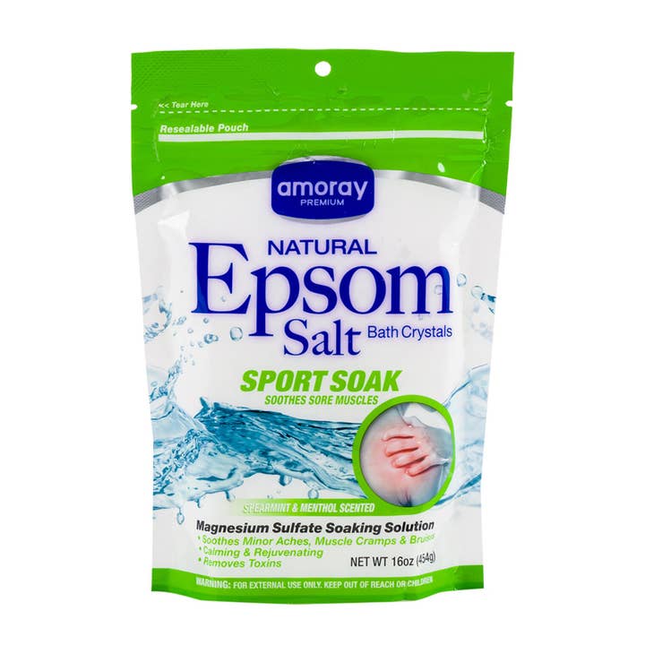 Deluxe Import Trading - Wholesale Bath salts - Natural Epsom Salt Bath Crystals - 16oz - Sport Oak