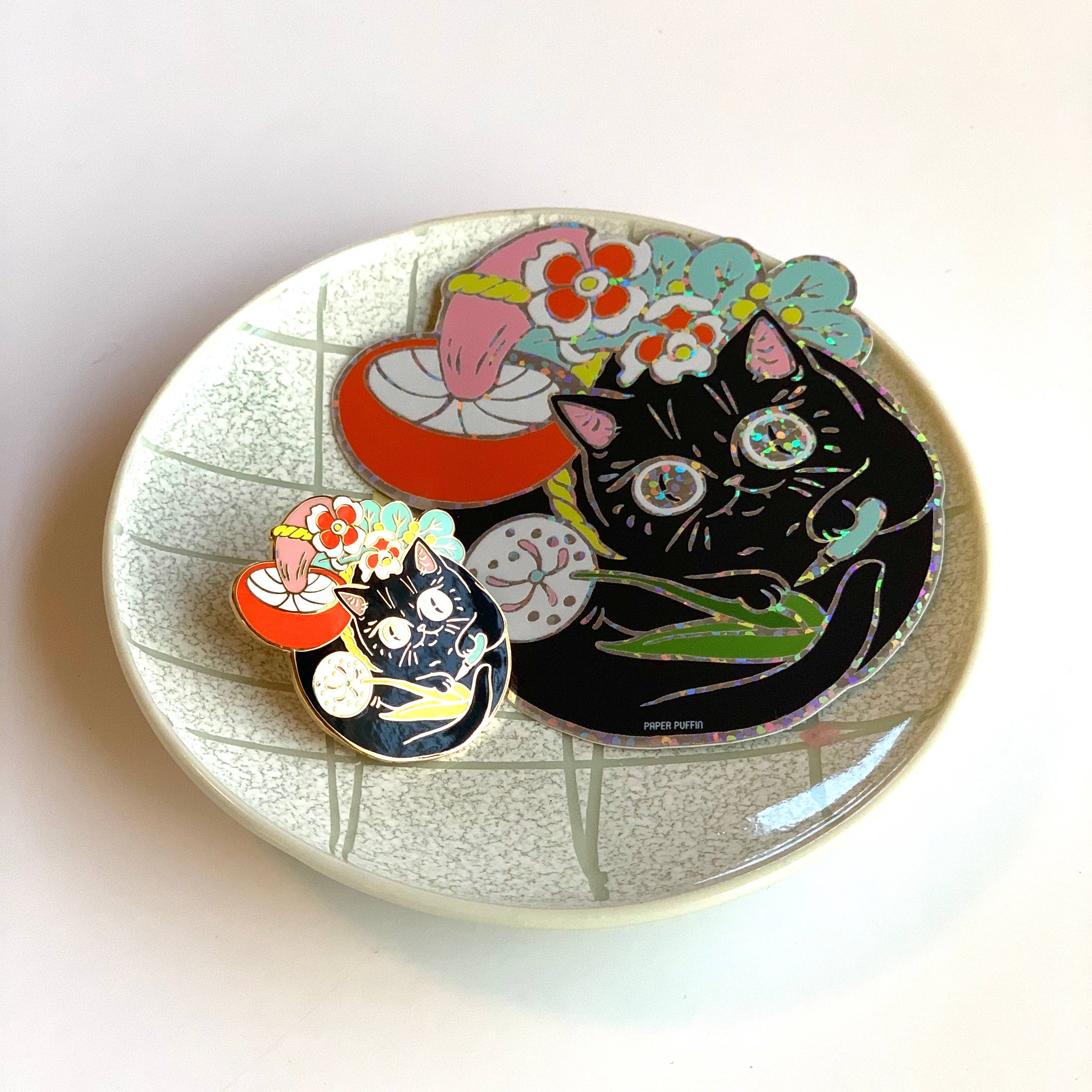 Paper Puffin - Vendita all'ingrosso Spilla da bavero - Spilla in smalto Gatto Curioso della Natura5