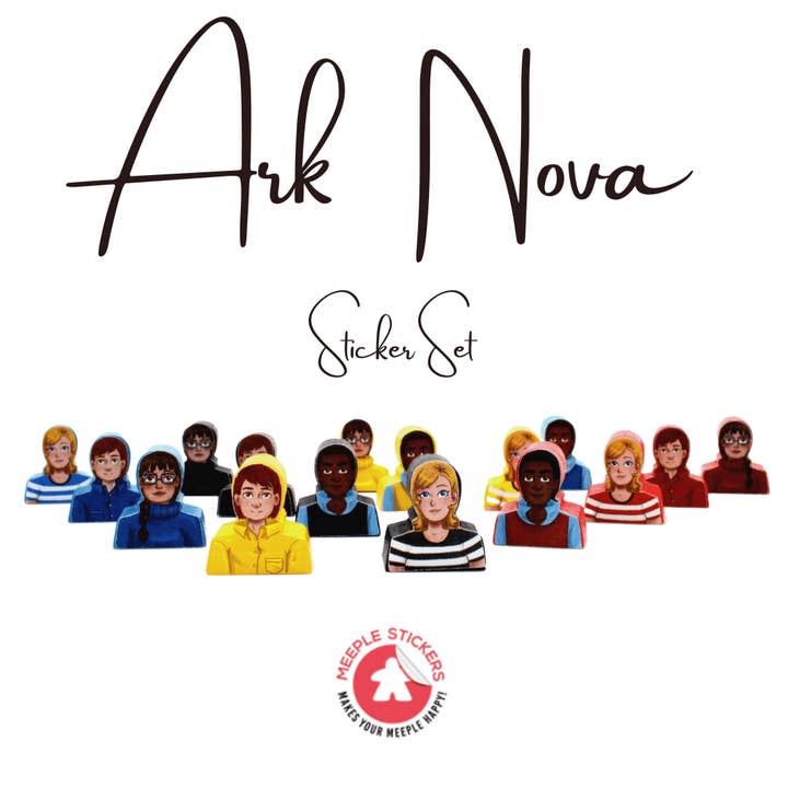 Ark Nova - Conjunto de Pegatinas para venta al por mayor de Meeple Stickers