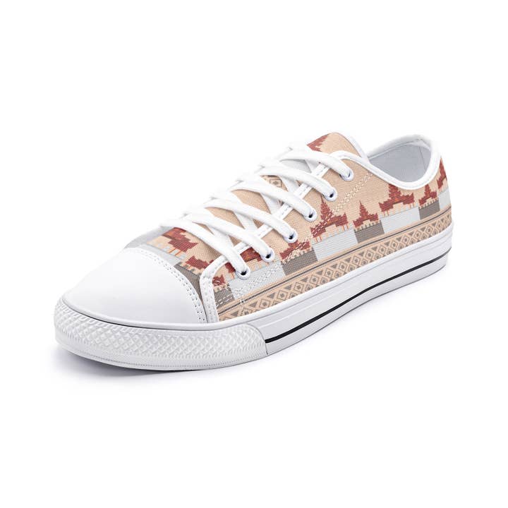 Mandalay Palace in beige - Scarpe unisex basse in tela per la vendita all'ingrosso da parte di Oh Pote