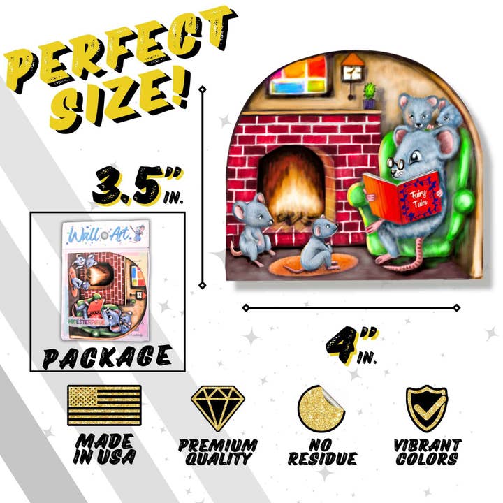 Micesterpiece - Wholesale Wall Decal/Stickers - Grandpa Mouse Hole 3D Wall Sticker Decal - Micesterpiece4