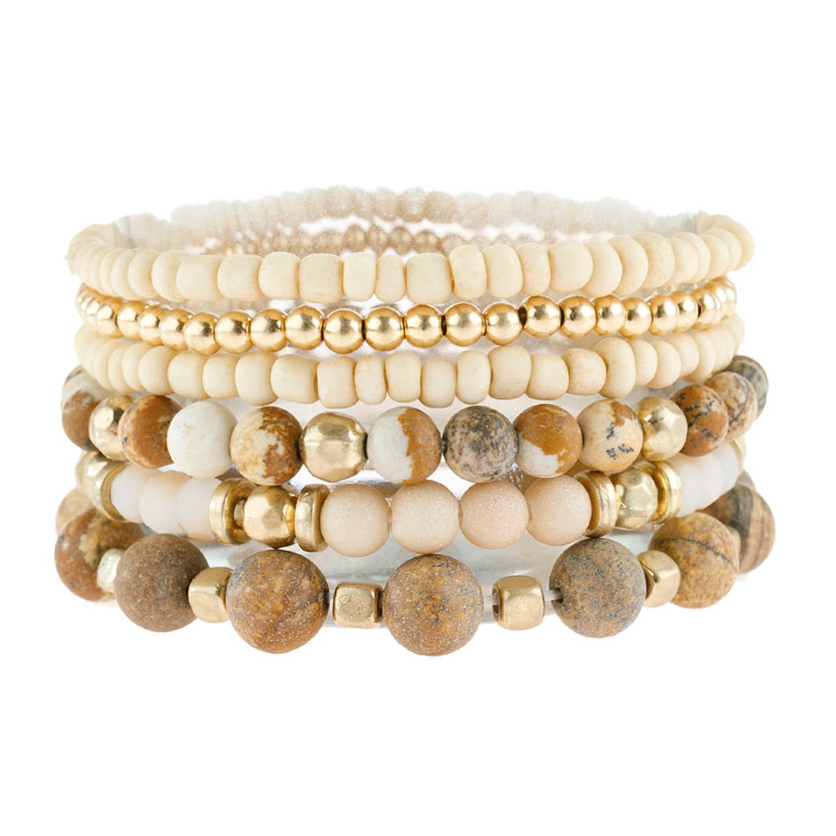 MYS Wholesale Inc - Wholesale Beaded Bracelet - Natural Stone Mixed Beads Charm Bracelet3