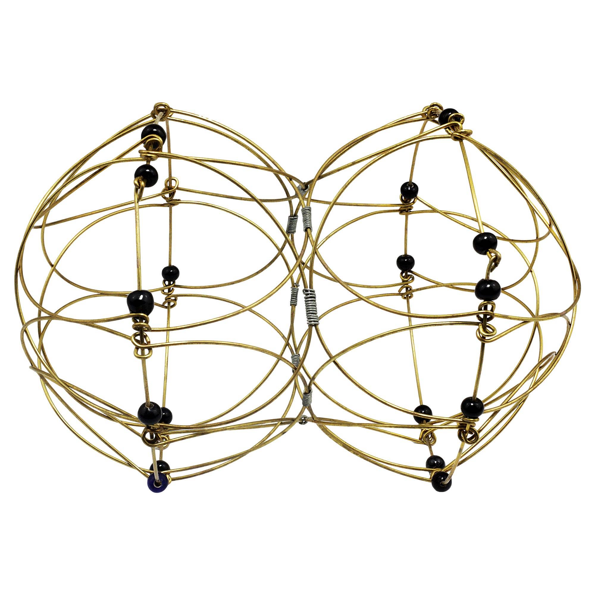 Tribal Trade GmbH - Wholesale Dream Catcher - 4D mandala decorative wire mesh gold black flower of life1