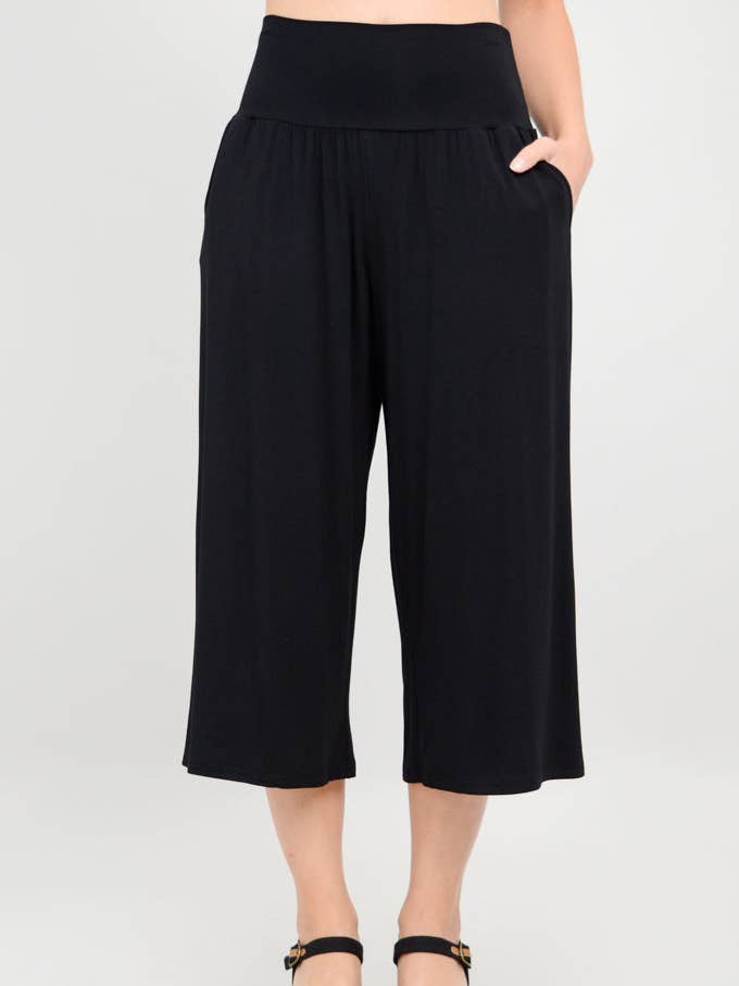 Blue Sky Clothing Co LLC - Wholesale Pants - Women's - Gaylene Capri, Black, Bamboo0
