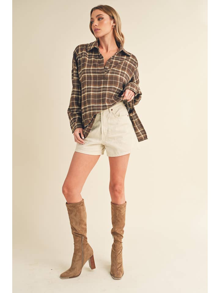 AEMI + CO - Wholesale Button Down Shirt - Women's - 8208CN Tamra Shirt49