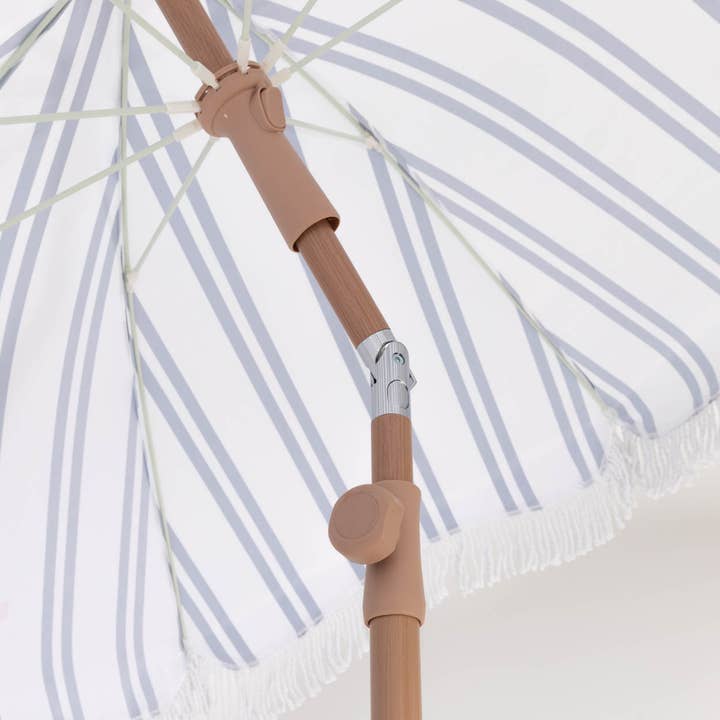 Flamingueo - Vendita all'ingrosso Telo mare - Ombrellone bianco con strisce spesse blu4