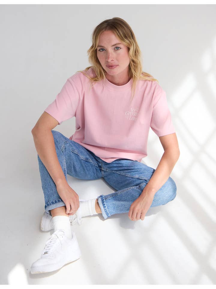 Elevated Faith - Vendita all'ingrosso Maglietta serigrafata - Donna - Maglietta Unisex No Greater Love4