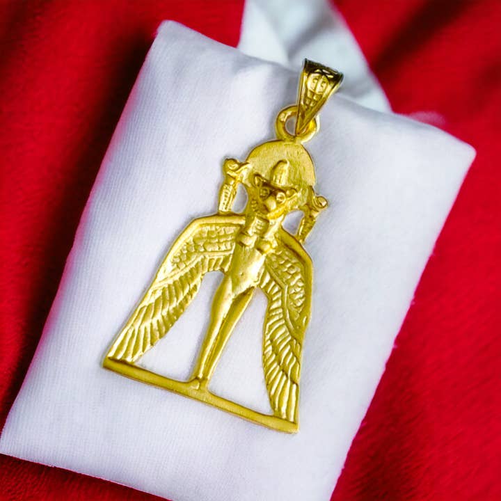 ALADDIN'S LAMP JEWELRY – wholesale Individual charm/pendant – Goddess Sekhmet The healer Gold Pendant