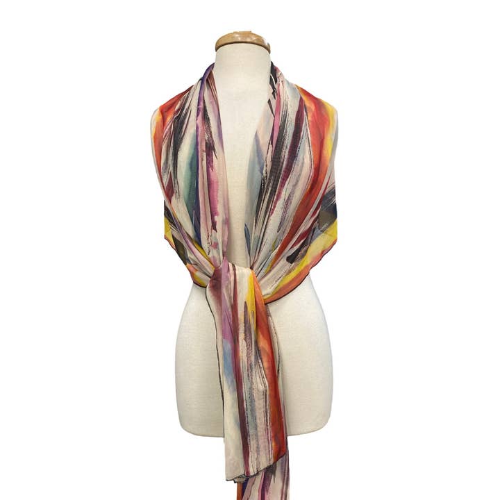 HEATHER Langt og bredt print Mesh Stole Wrap
for engroshandel hos Elana Kattan