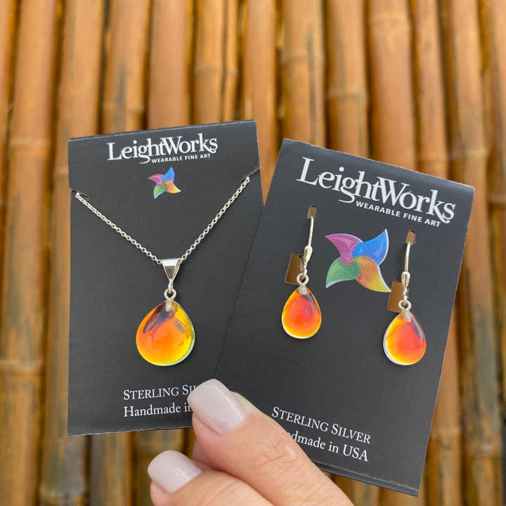 LeightWorks - Wholesale Pendant/Charm Necklace - X-Small Drop Pendant Sterling Silver CrystalJewelry Necklace13