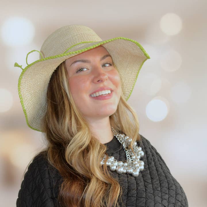 Shebobo - Wholesale Straw Hat - Women's - Rachel 4" Brim Crochet Straw Sun Hats with Colored Edge1