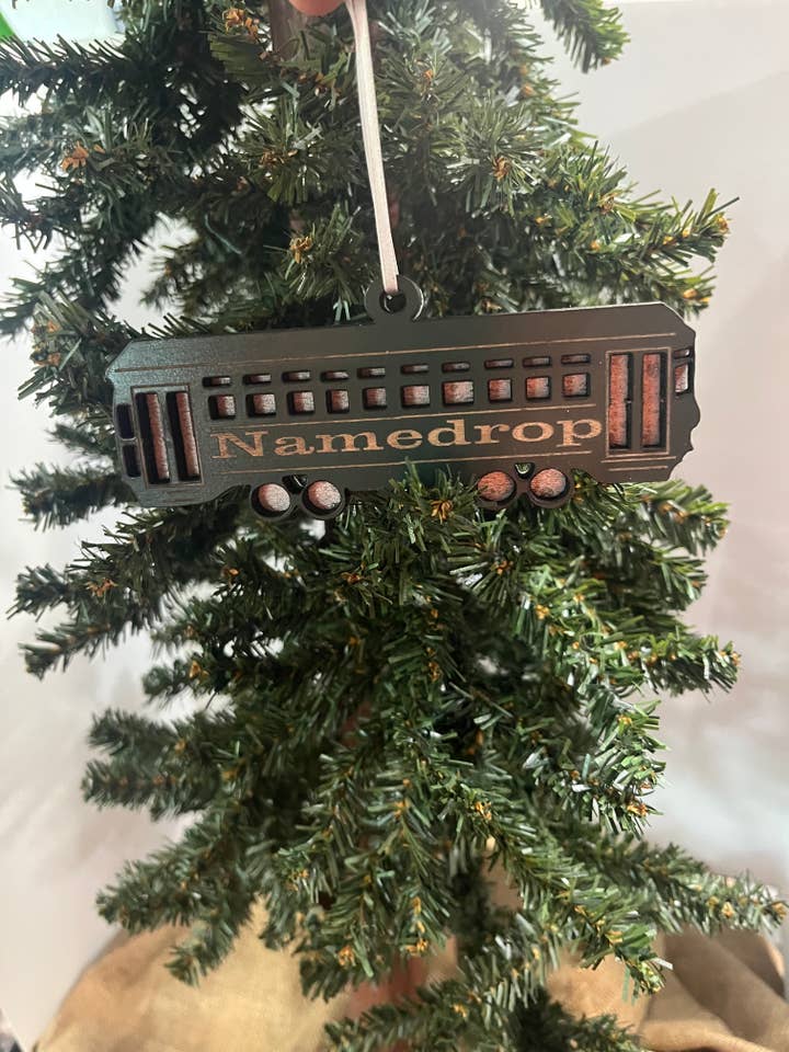 Custom Train Car Ornament for wholesale by Room To Improve