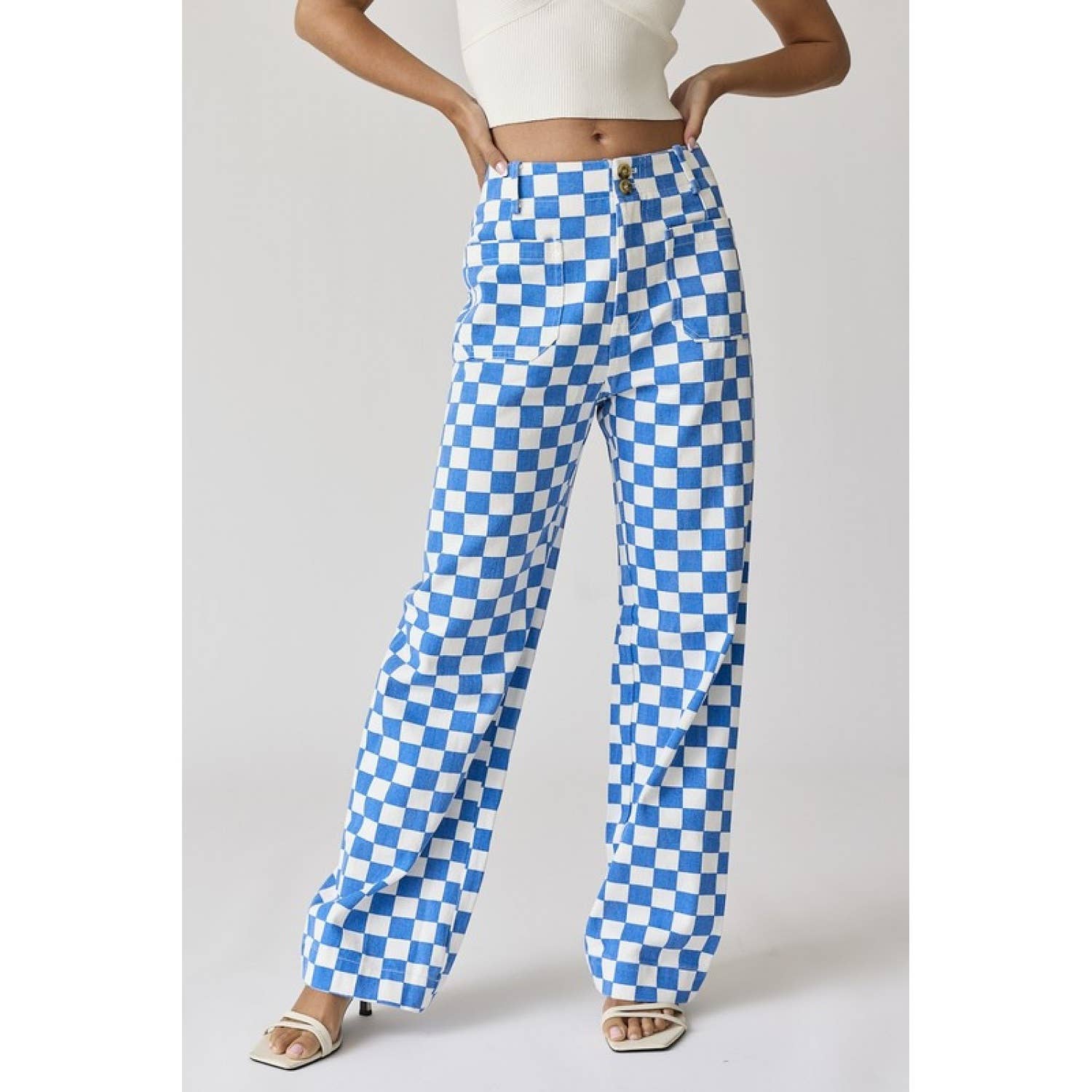 Apolline - Wholesale Pants - Women's - Demi Checkered Bottoms w Elastic Band9