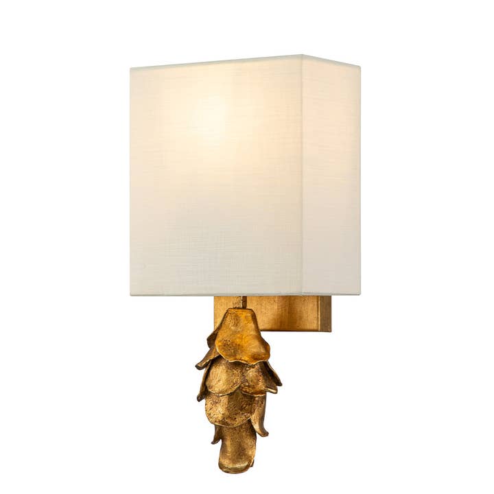 Nicholls Sconce in Gold Leaf for wholesale by Lucas McKearn
