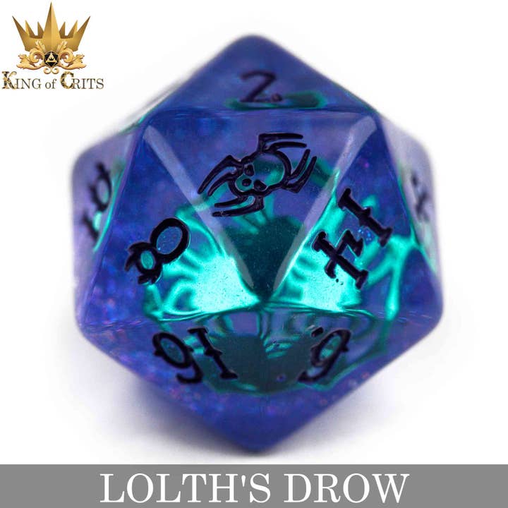 DNDDICE.COM - Wholesale Dice - Lolth's Drow - 11 Dice Set16