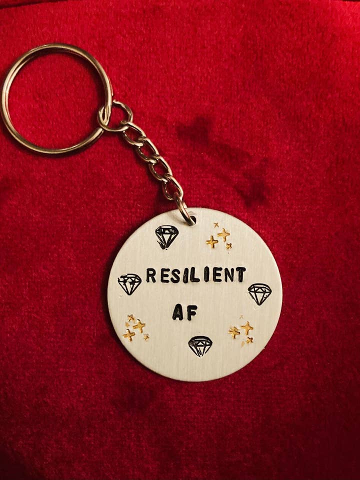 Resilient AF Keychain for wholesale by Mitzi Wear