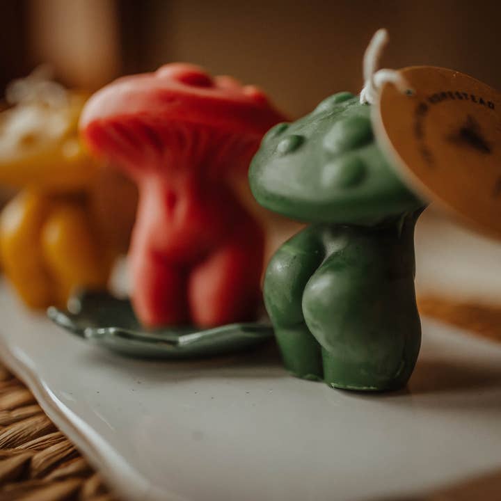 The Holton Homestead - Wholesale Novelty Candle - Mushroom Woman Beeswax Candle