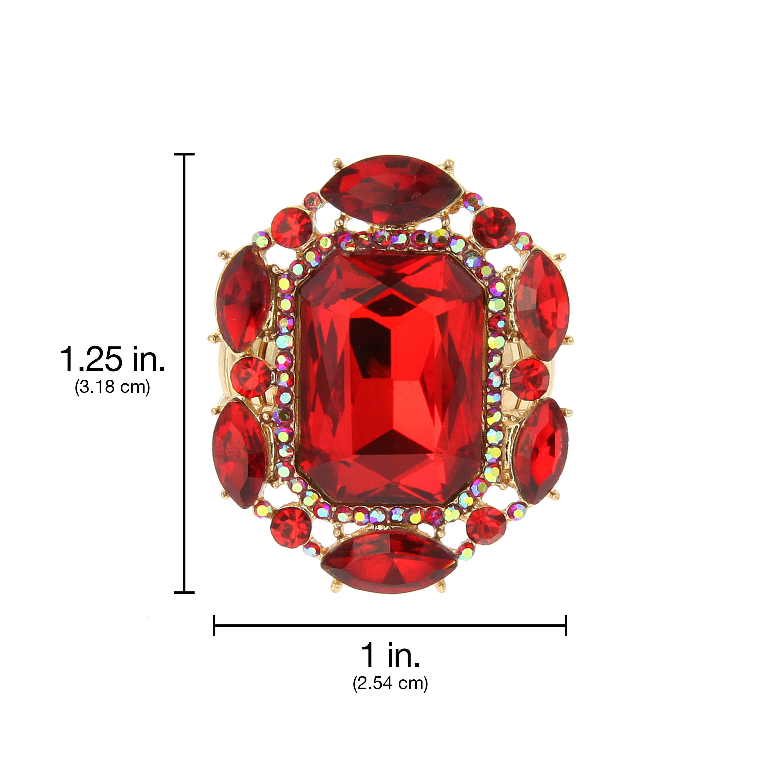 SP Sophia Collection - Wholesale Cocktail/Statement Ring - Victorian Style Rhinestone Stretch Ring13