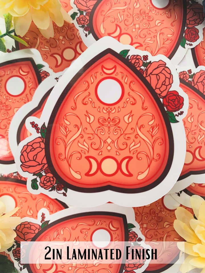 Coral Planchette - Die Cut Sticker for wholesale by Emily Rose Creates