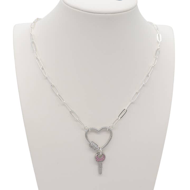 Silver Ashley Necklace with Heart Gabi
Carabiner for wholesale by The Charm Bar Company