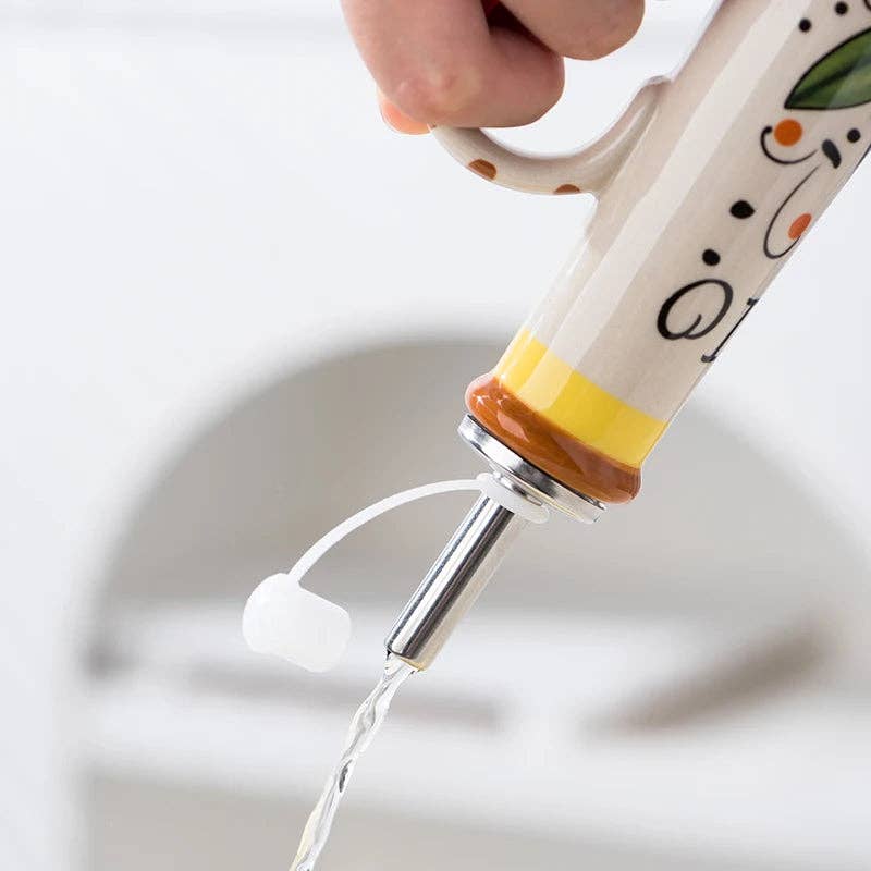 Kiyo Home - Wholesale Oil/Vinegar Dispenser - Amalfi Olive Oil Bottle | Ceramic Dispenser | Kitchen Decor12