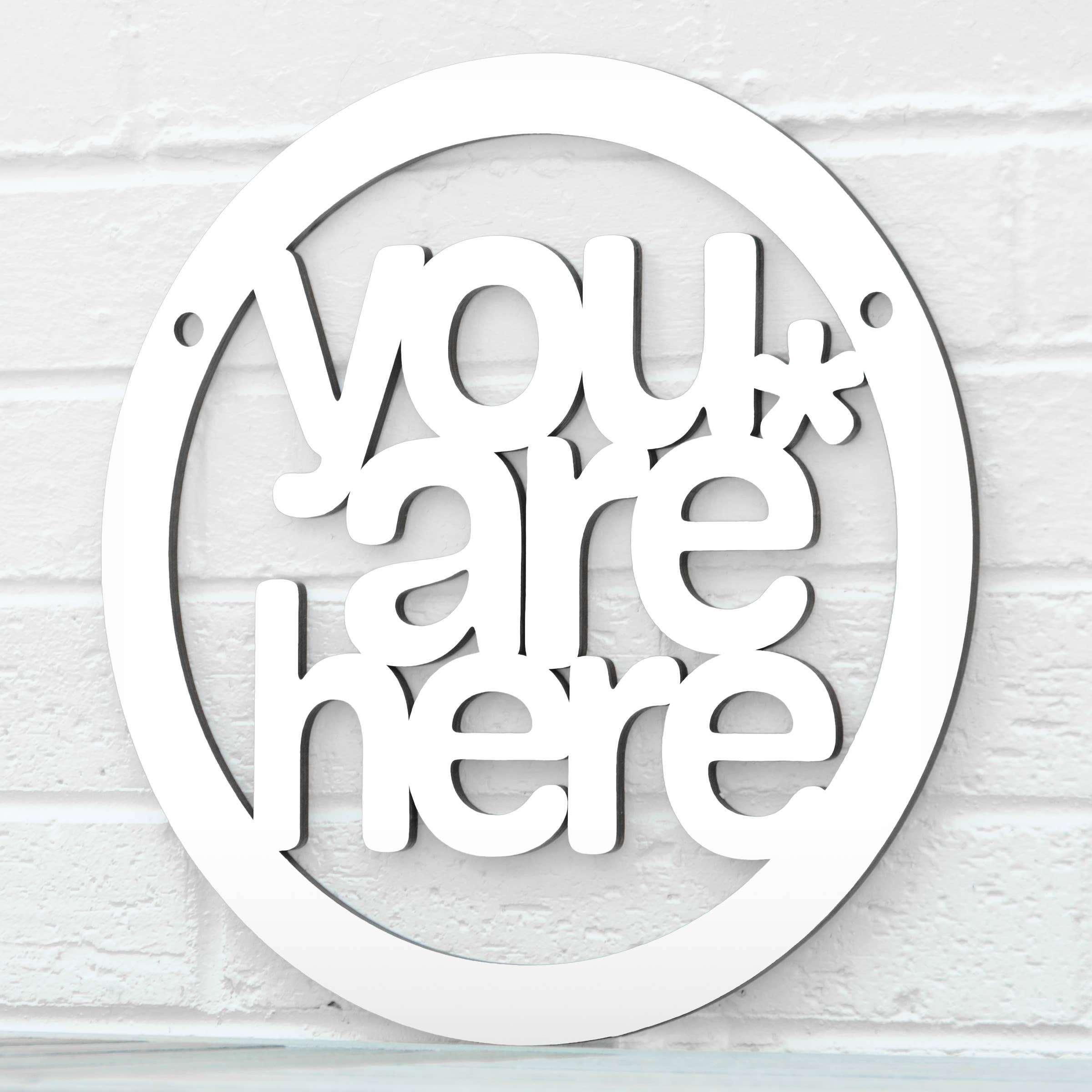 Spunky Fluff - Wholesale Wall Sign - You Are Here, Self Awareness Connection Wall Sign8