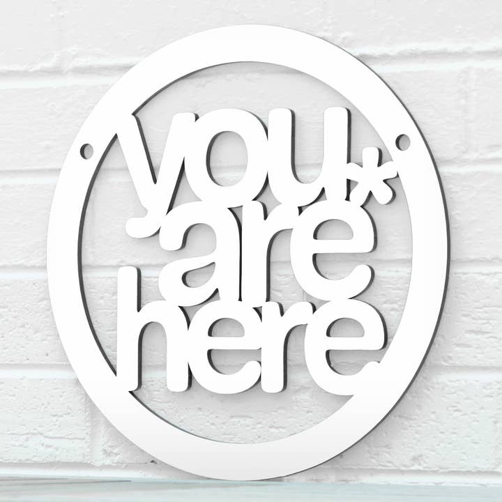 Spunky Fluff - Wholesale Wall Sign - You Are Here, Self Awareness Connection Wall Sign8