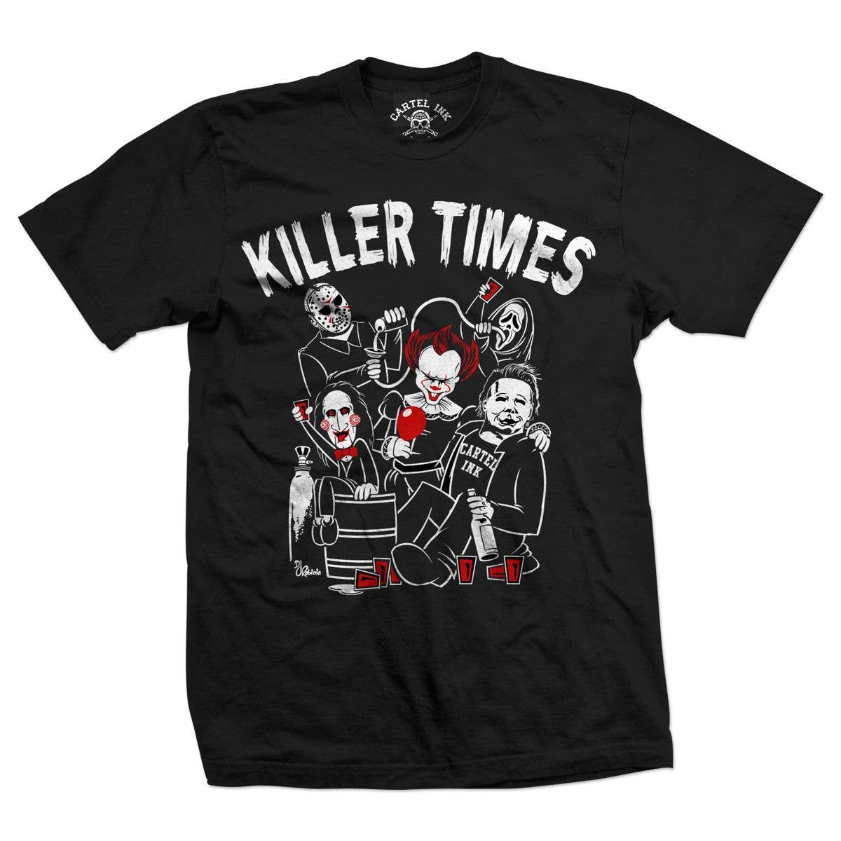 5676-BLACK WHITE RED | Killer Times for wholesale on Faire1