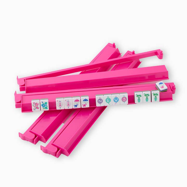 Oh My Mahjong - Wholesale Board Game - Hot Pink Rack & Pusher Set1