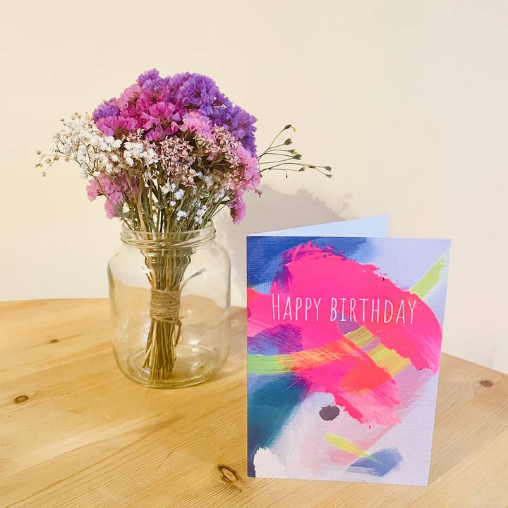 Beth Garner - Wholesale Birthday Card - Happy Birthday - Swish and Dot Card1