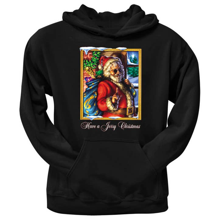 Grateful Dead - Jerry Christmas Black Men's Pullover Hoodie for wholesale by Official Store