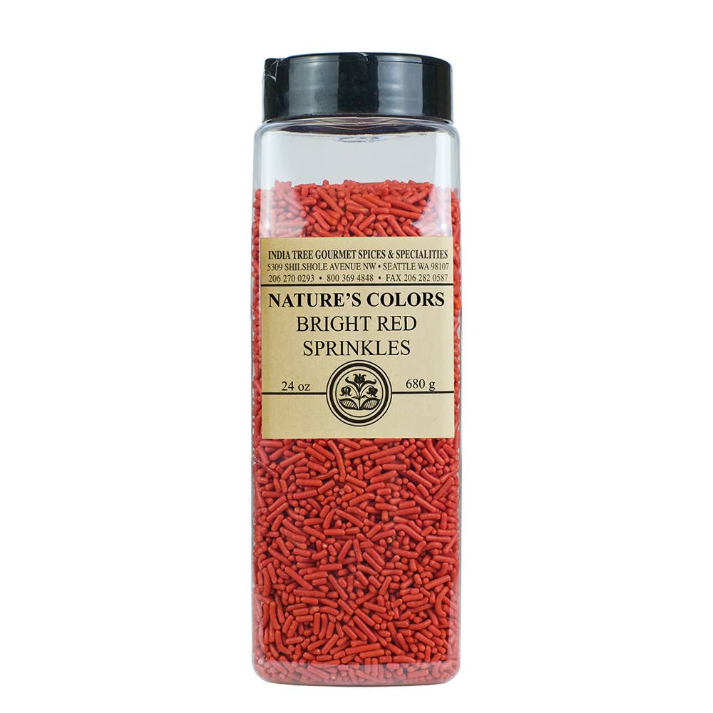 India Tree - Wholesale Sprinkles - Nature’s Colors Bright Red Sprinkles0