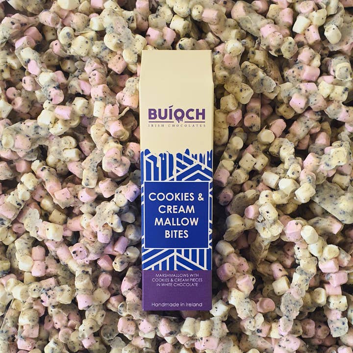 Buíoch Irish Chocolates - Wholesale Chocolate Covered Sweets - Cookies & Cream Mallow Bites