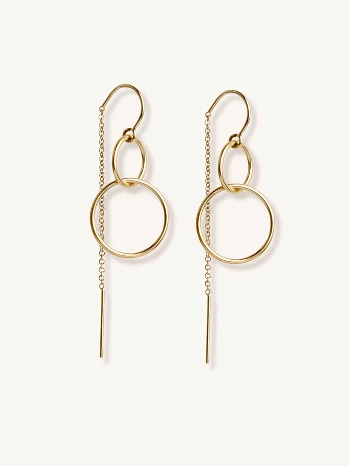 Interlocked Circles Gold Filled Threaders for wholesale by Lavender Skyline