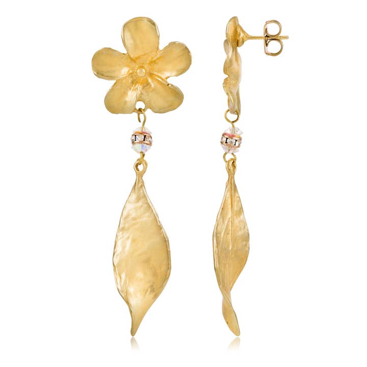 FairyFlower gouden oorbel voor wholesale door Gloria Mago