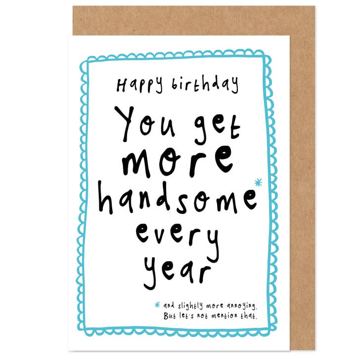 Roligt födelsedagskort för män - Snyggare och mer irriterande för wholesale av Bow & Bell