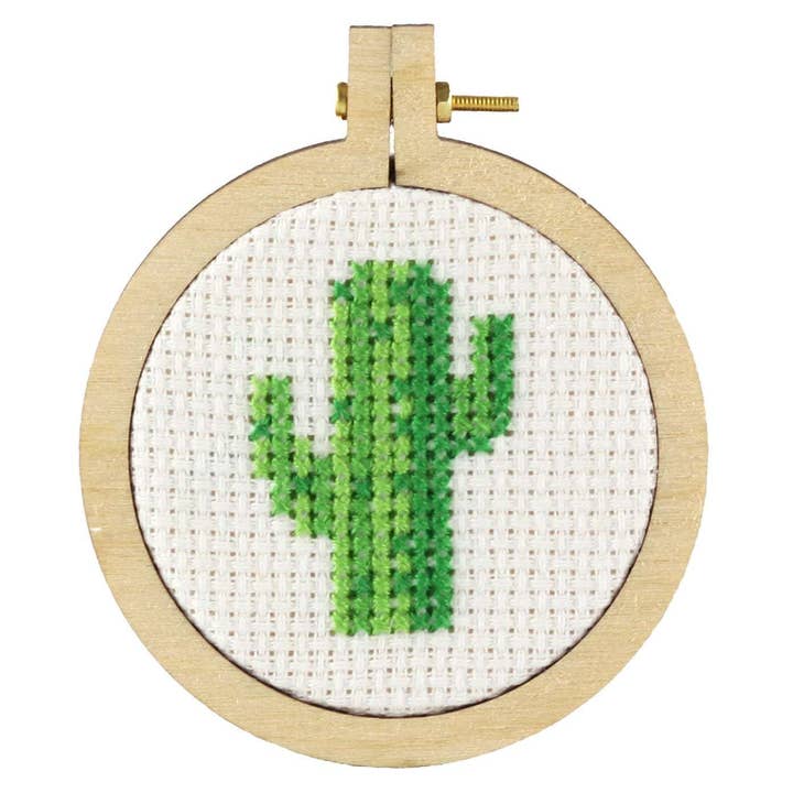 Stitchonomy - Wholesale Embroidery/Cross Stitch Supplies - Mini Cactus Cross Stitch Kit 5CM/2"